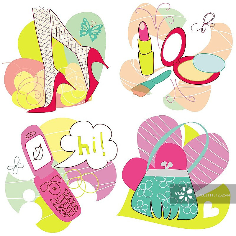 矢量女孩套装图片素材