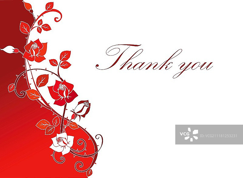 带叶子的玫瑰矢量图图片素材