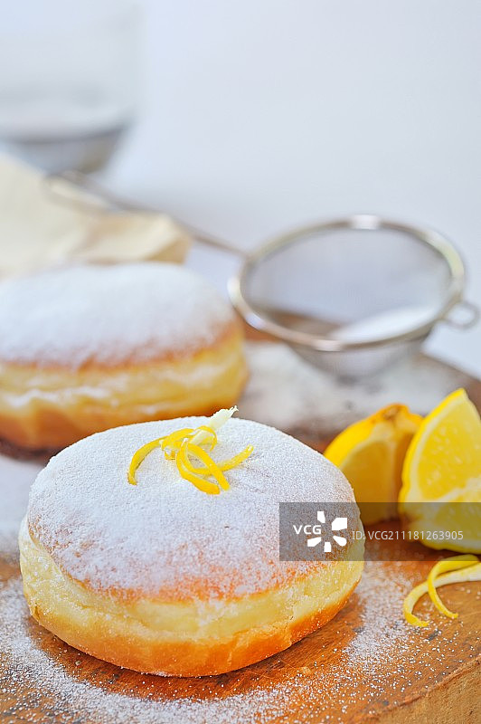 柠檬甜甜圈图片素材