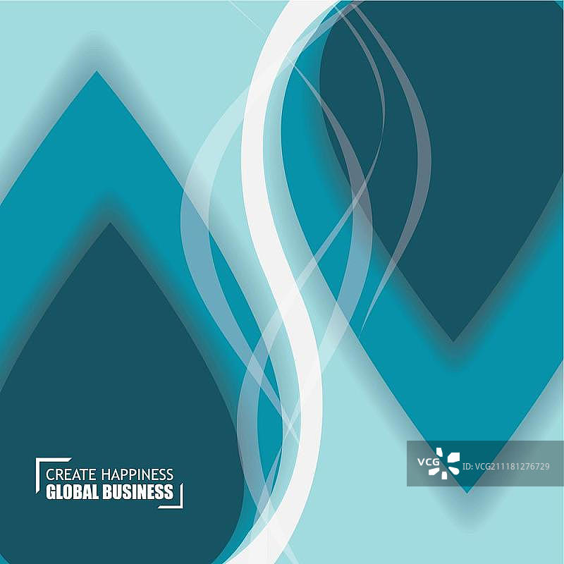 优雅光滑的蓝色商务背景，矢量图图片素材