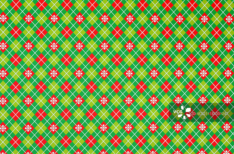 红绿图案圣诞包装纸背景图片素材