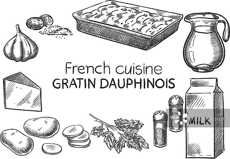 法式焗土豆图片素材