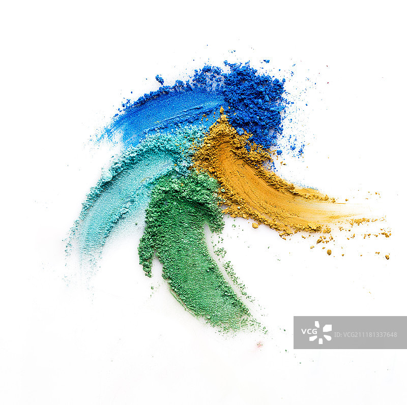 白色背景上的化妆品色板创意概念照片图片素材