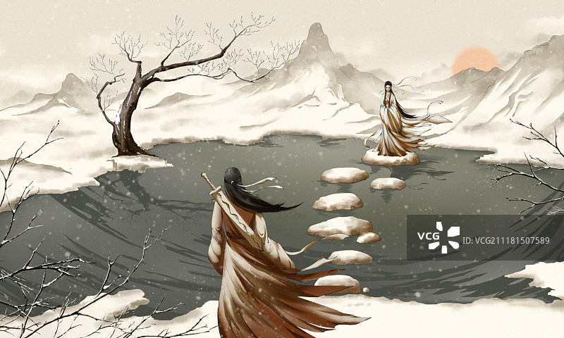 古风武侠插画图片素材
