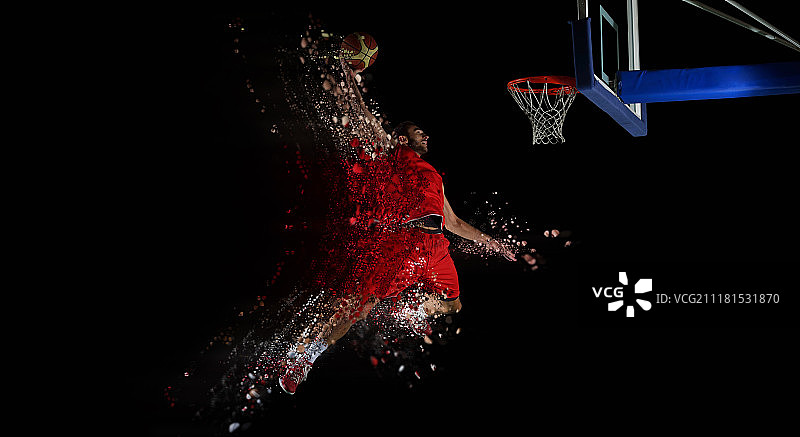 篮球运动员跳跃动作设计图片素材