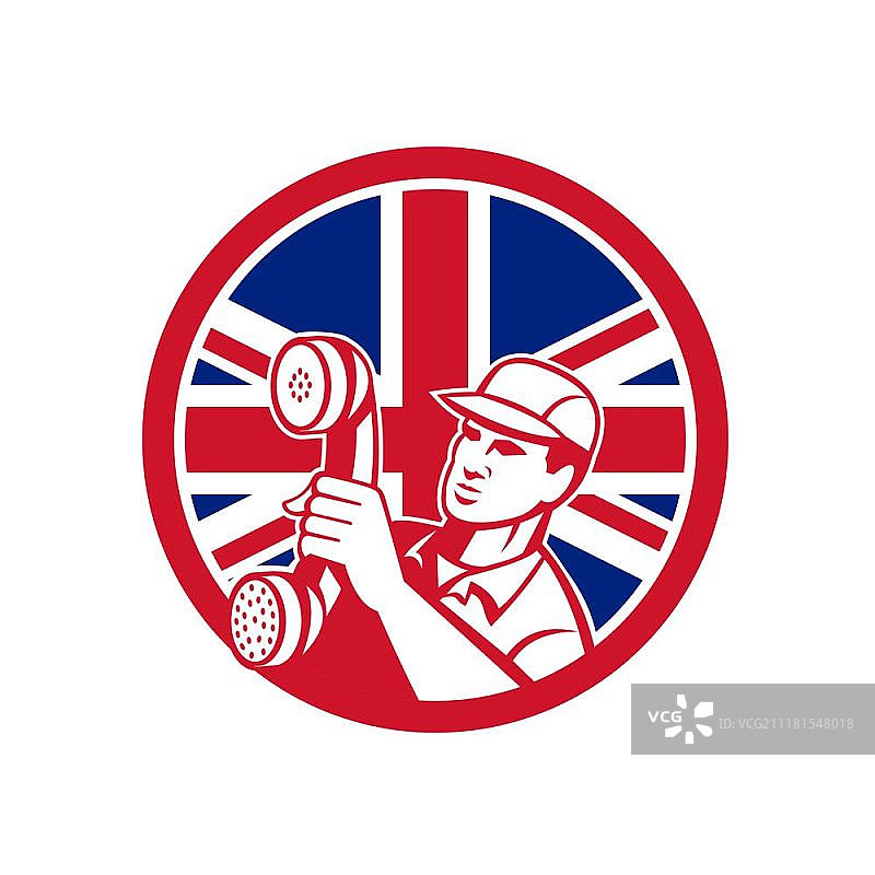 英国电话安装维修技术员图标图片素材
