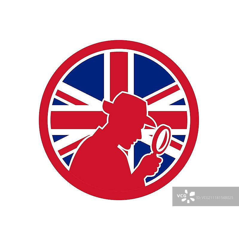 英国私人侦探米字旗图标图片素材