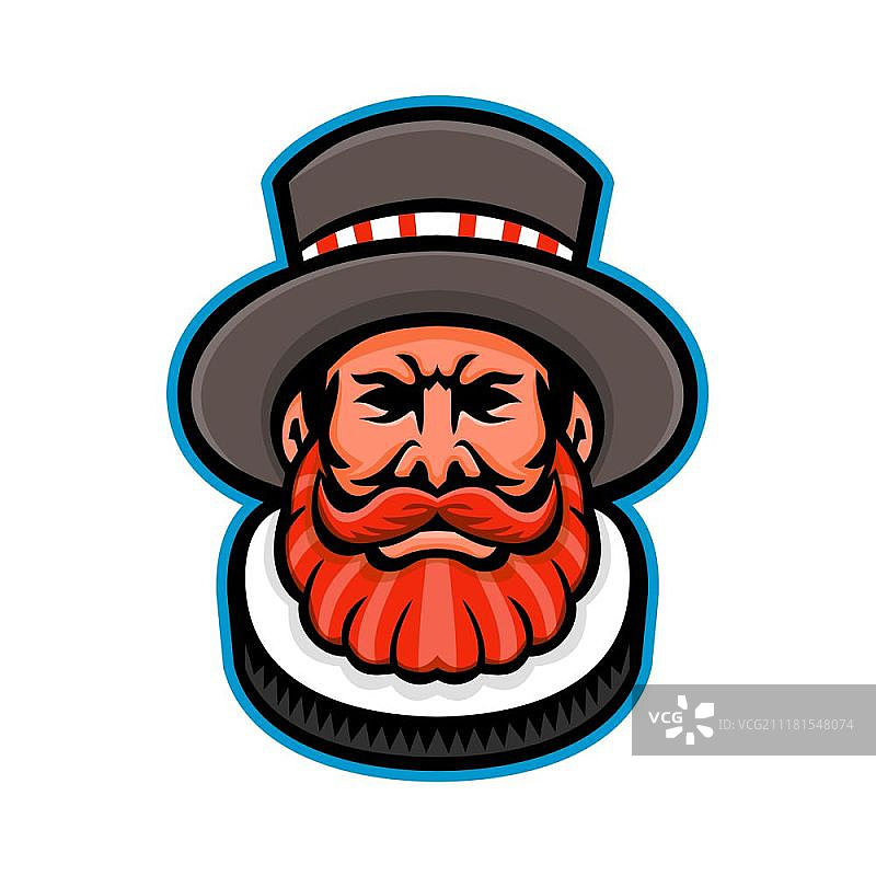 伦敦塔卫士头像吉祥物图片素材