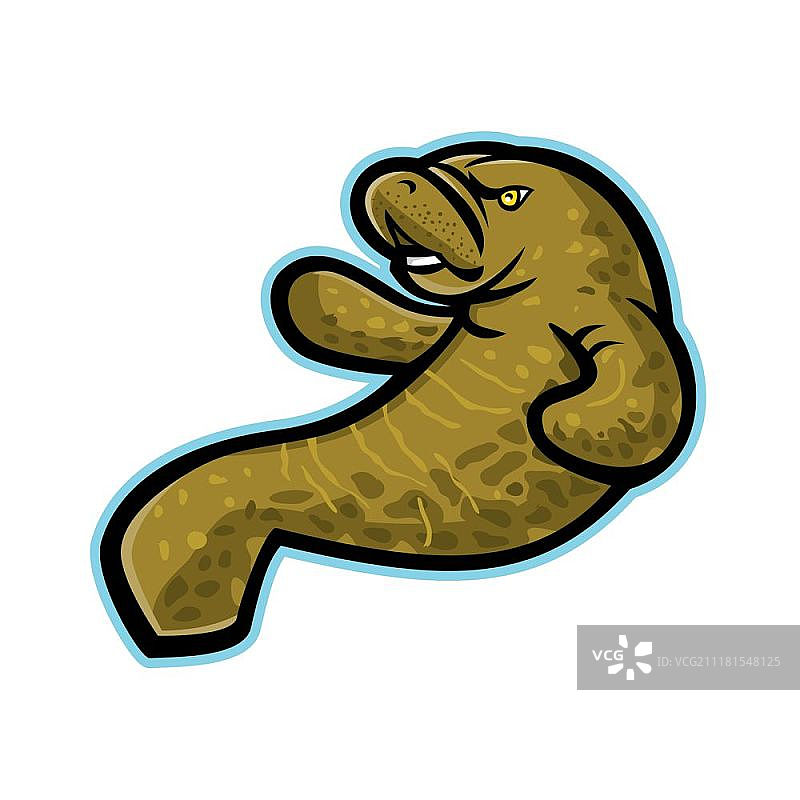 愤怒的海牛吉祥物图片素材