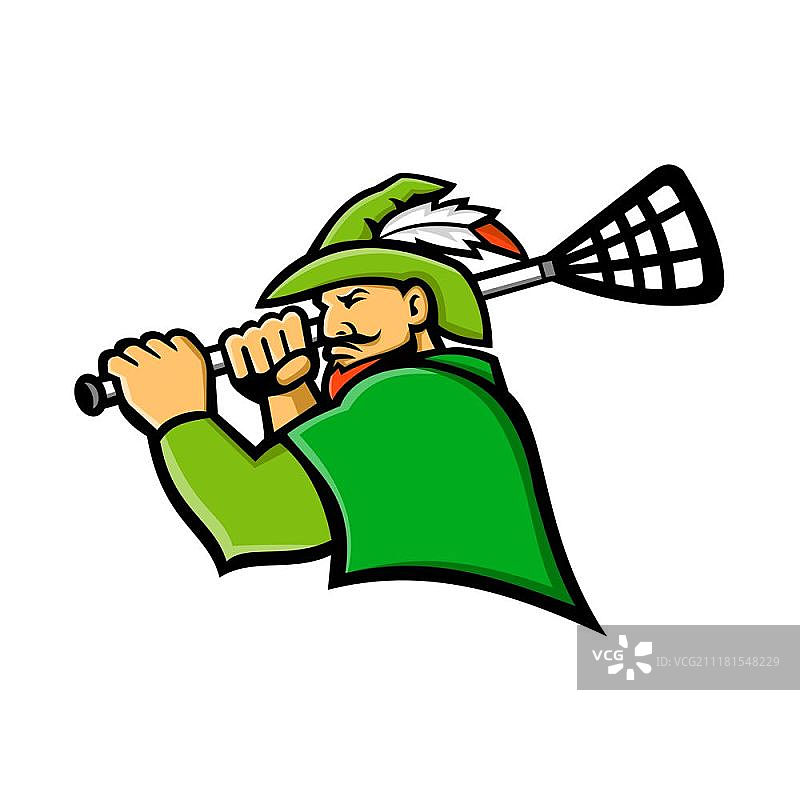 射箭长曲棍球运动吉祥物图片素材