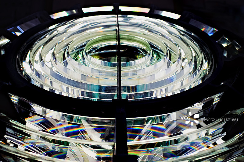 灯塔玻璃透镜特写图片素材