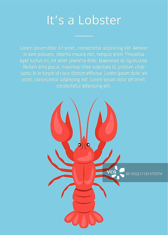 红色小龙虾海鲜主题banner图片素材
