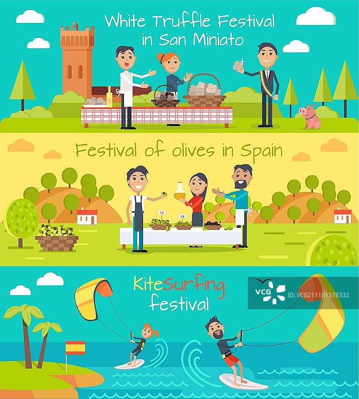 西班牙娱乐节日活动宣传单矢量素材图片素材