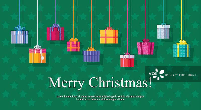 圣诞礼物贺卡背景图片素材