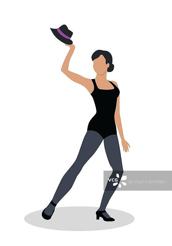 戴着帽子的爵士舞者图片素材