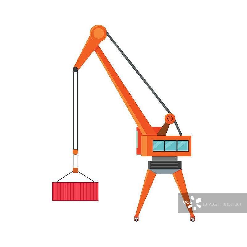 工业起重机装载集装箱图片素材