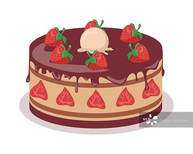 节日蛋糕Web Banner：巧克力美味蛋糕图片素材