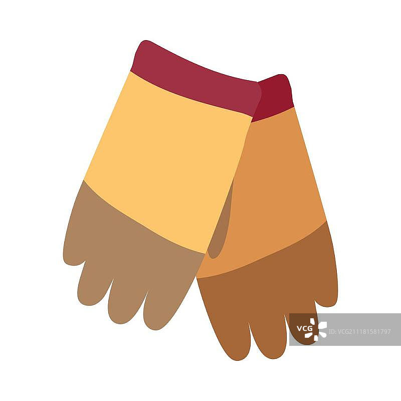 冬季彩色针织绵羊毛手套矢量图图片素材