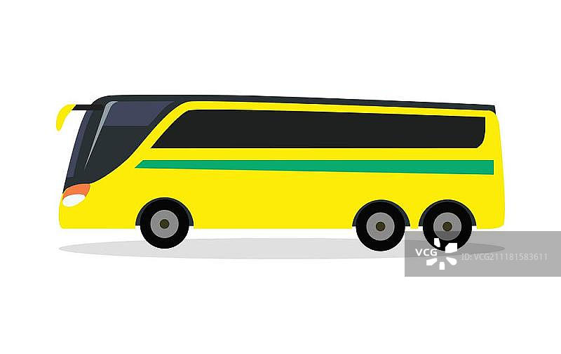 黄色大巴车：足球队专用交通工具图片素材