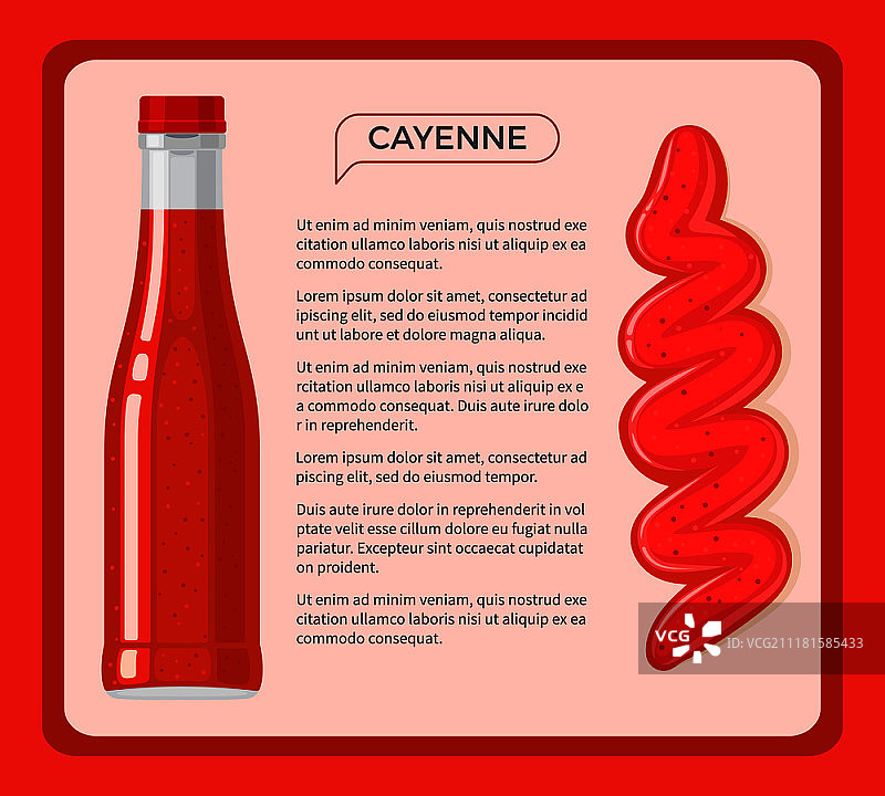 玻璃瓶装辣椒酱矢量图图片素材