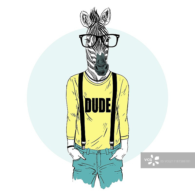 斑马男人图片素材