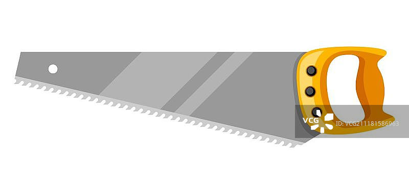 白色背景上的锯子插图图片素材