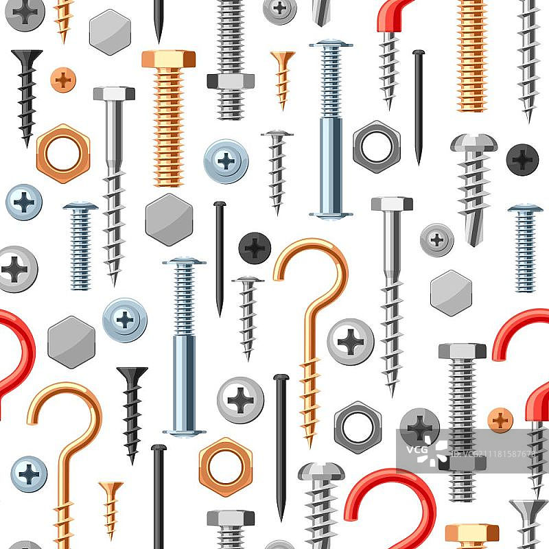螺栓螺母螺钉无缝图案图片素材