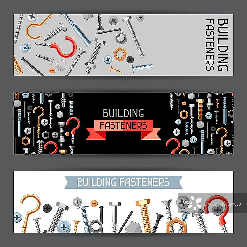 螺栓、螺母、钉子banner图片素材