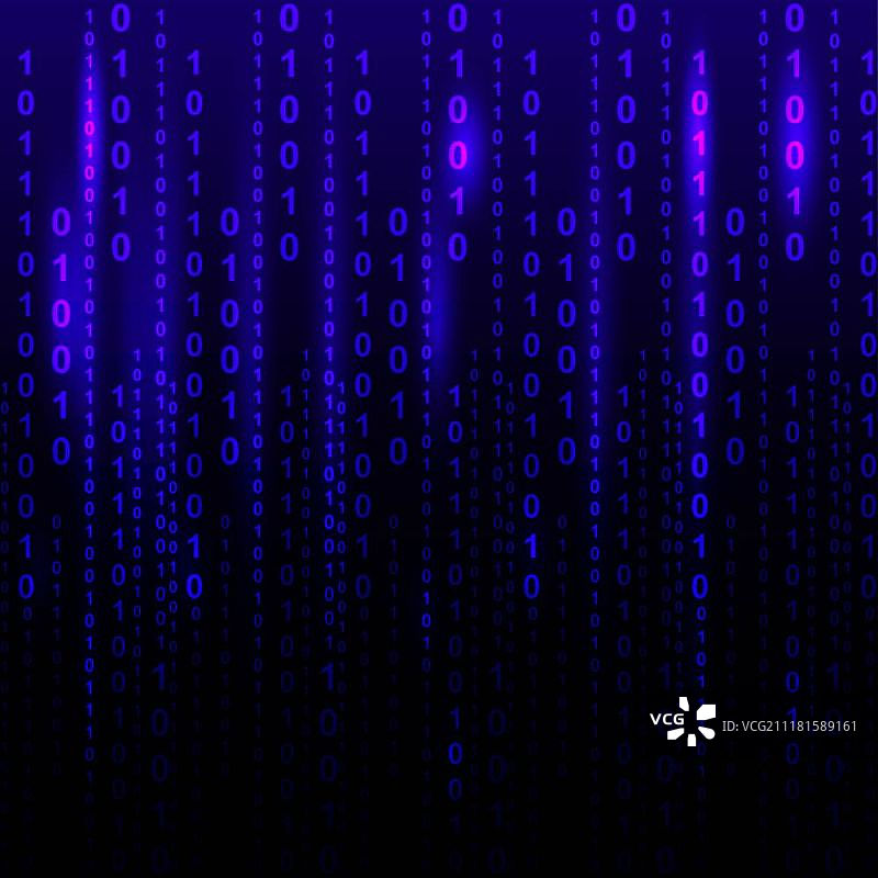 抽象蓝色科技背景二进制代码图片素材