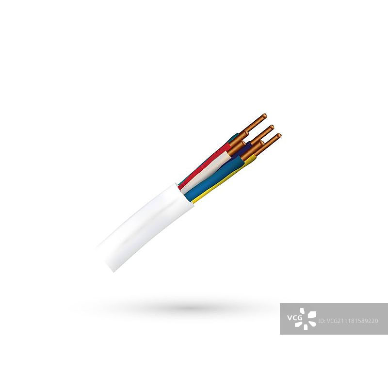 电缆图标，电线图标矢量插画图片素材