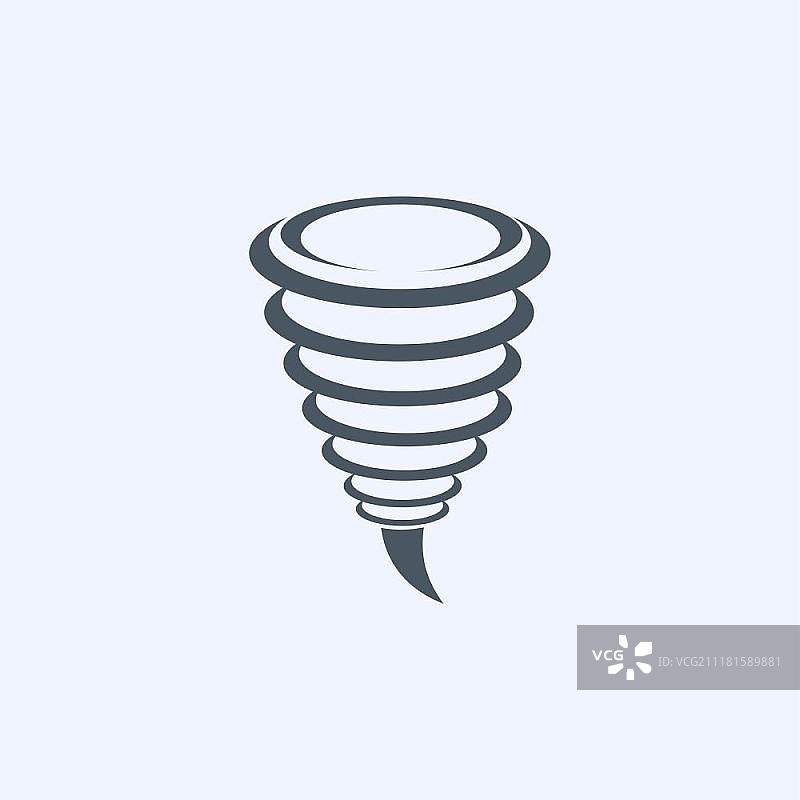 白色背景上的龙卷风图标图片素材