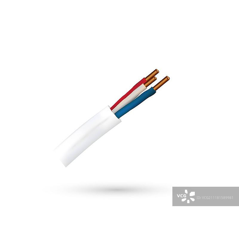 电缆图标，电线图标矢量插画图片素材