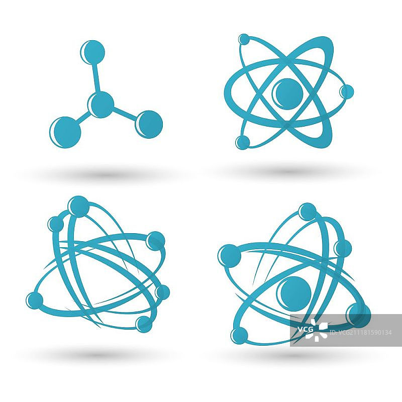 原子图标集图片素材