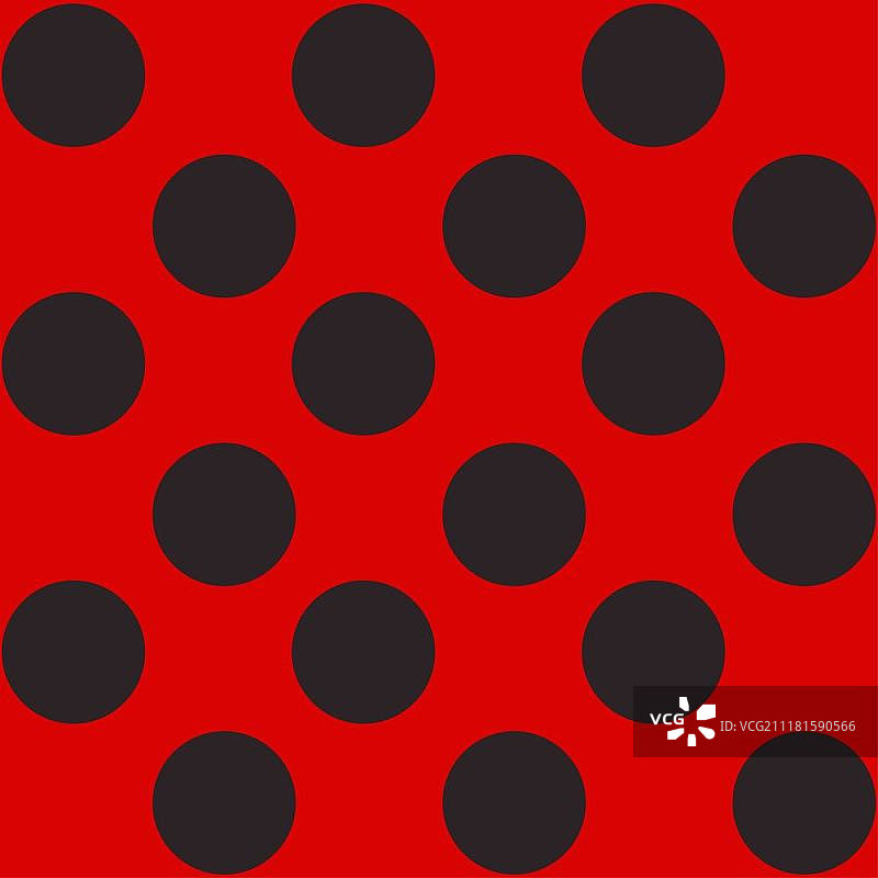 瓢虫图案无缝矢量图图片素材