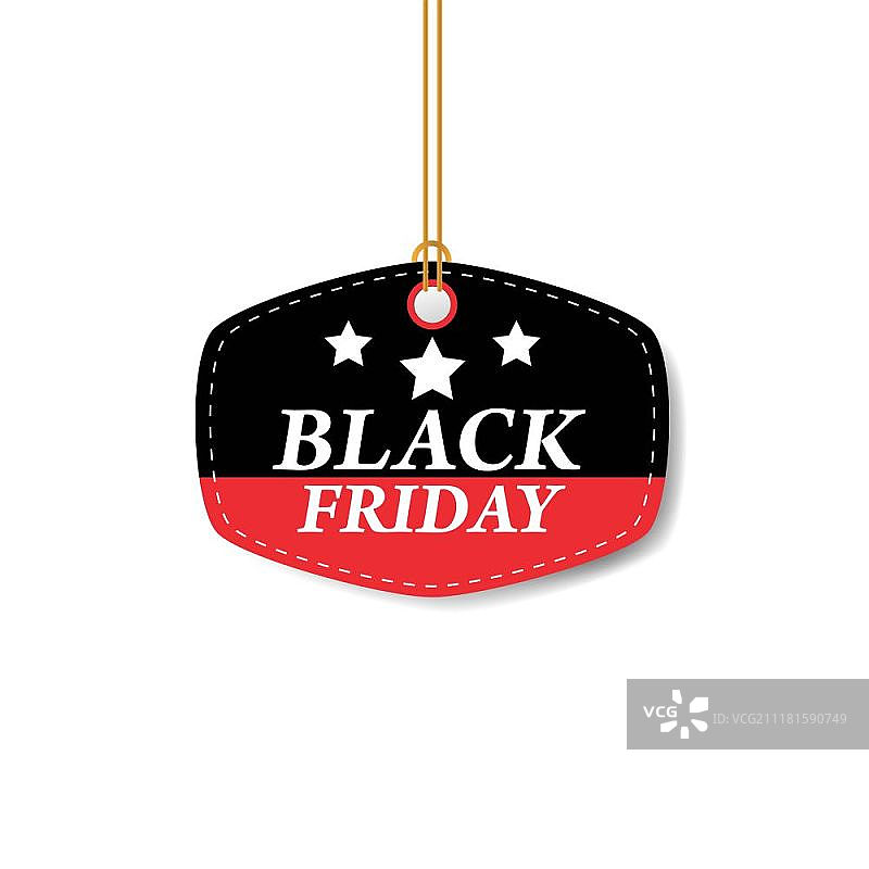 白色背景上的黑色星期五促销标签矢量图图片素材