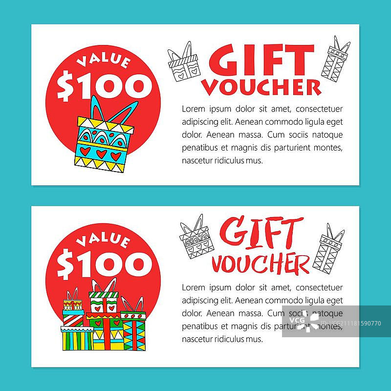 一套礼券矢量素材图片素材