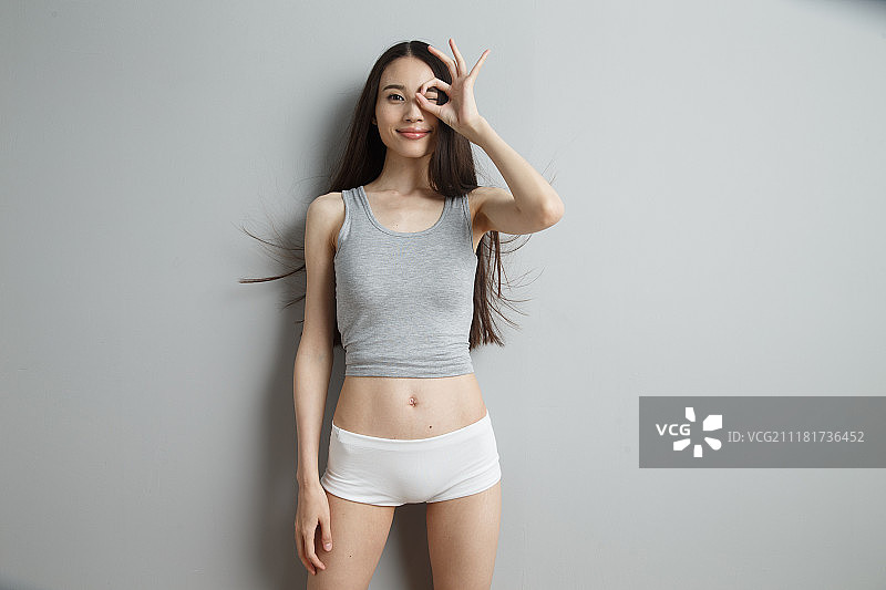 幽默的青年女人图片素材