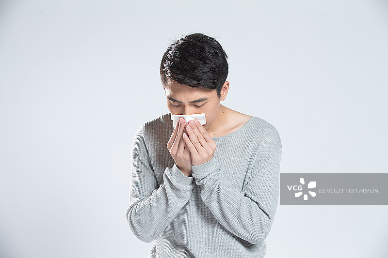 青年男人生病图片素材