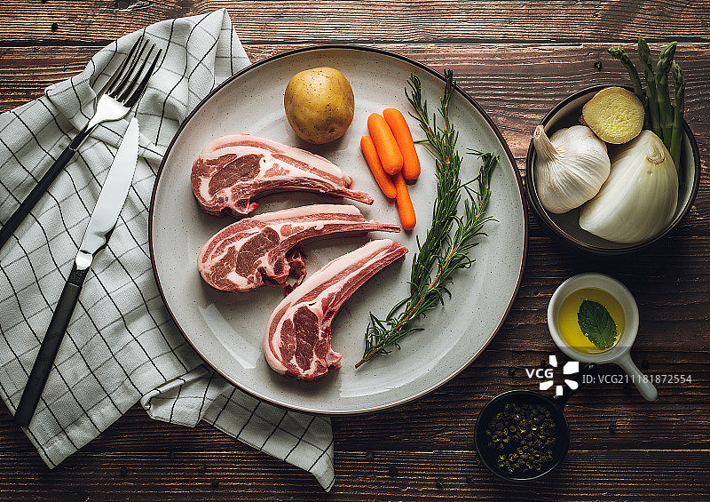 烤羊排美食图片素材