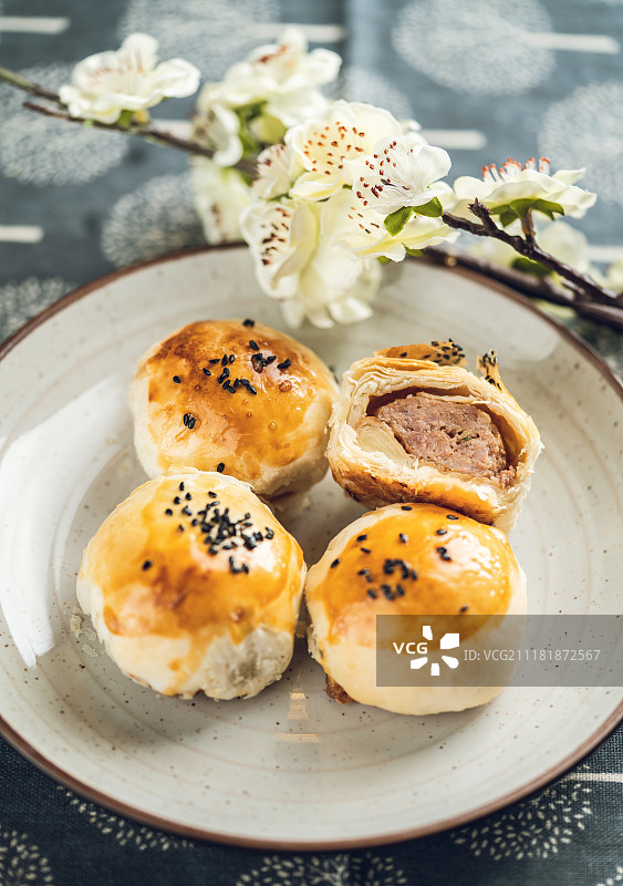 鲜肉月饼美食图片素材