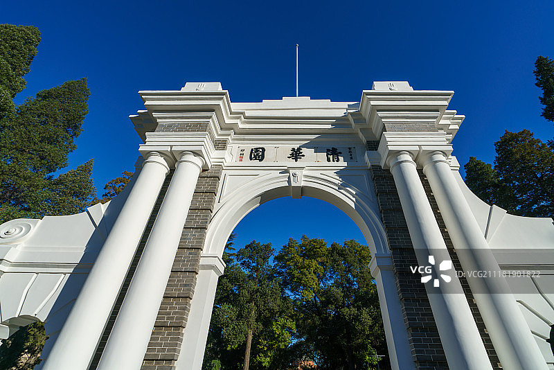 清华大学二校门图片素材