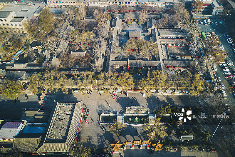 河北正定荣国府航拍图片素材