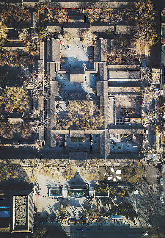 河北正定荣国府航拍图片素材