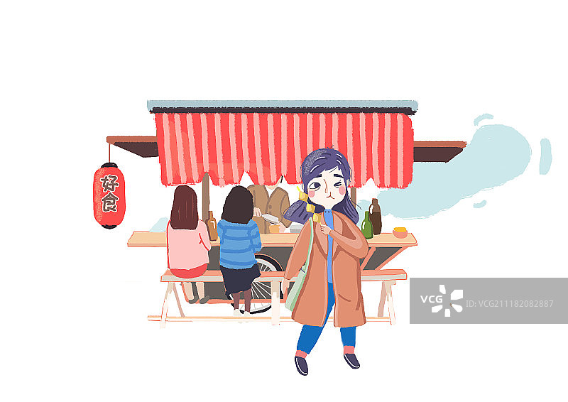 吃小吃图片素材