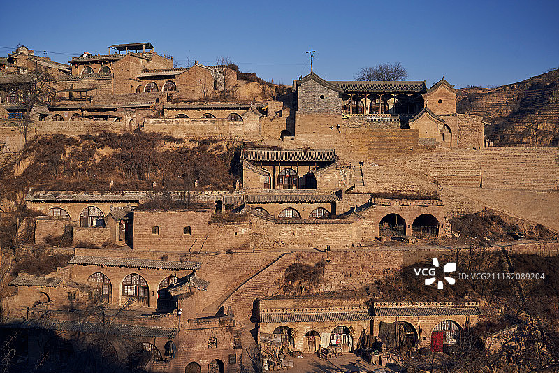 山西碛口窑洞李家山图片素材