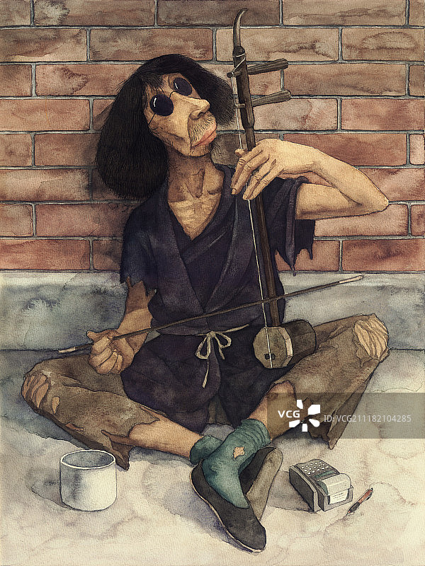 画里有话-乞讨图片素材