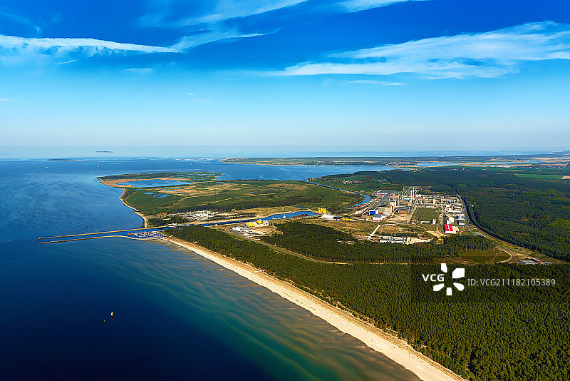 北溪管道登陆点与最大核图片素材