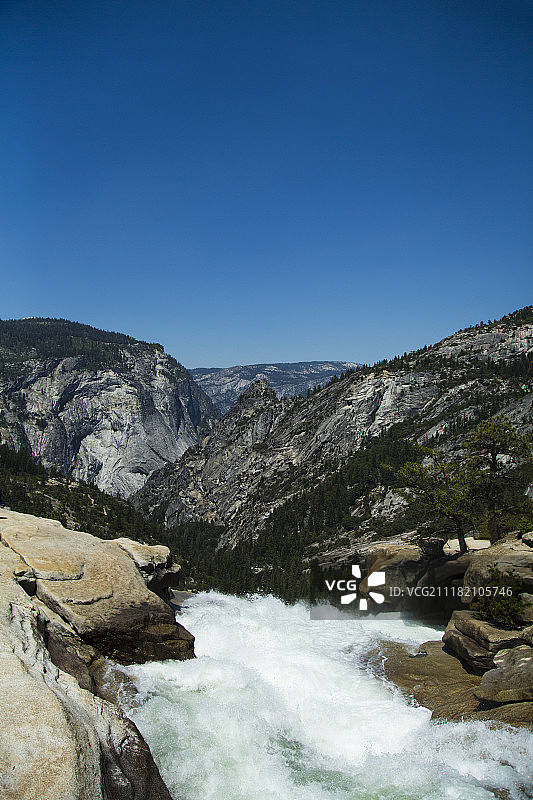 内华达瀑布景观图片素材
