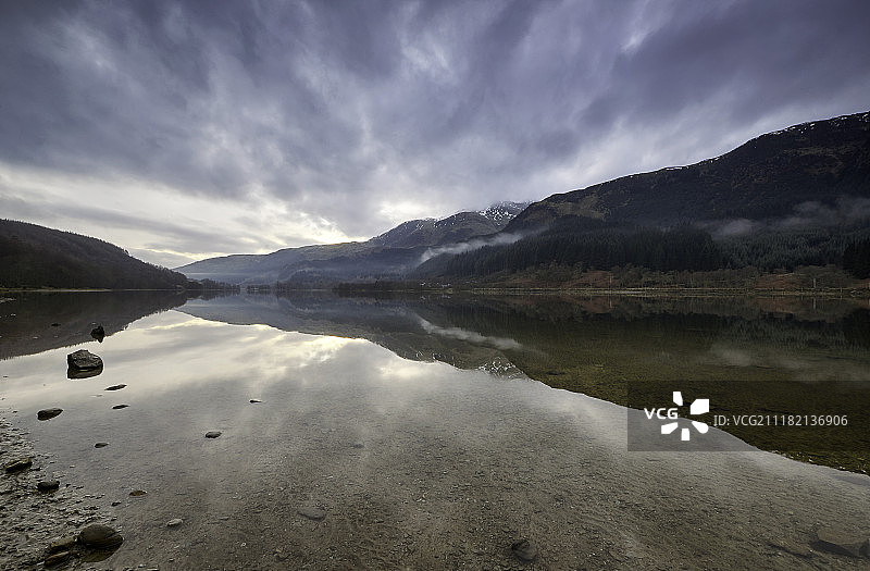 卡兰德卢布奈格湖，苏格兰图片素材