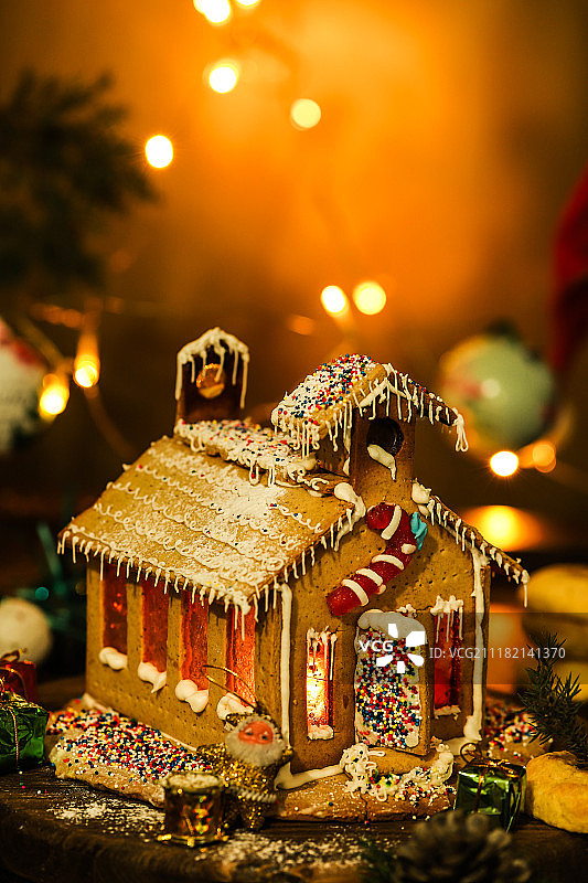 圣诞节的姜饼屋图片素材